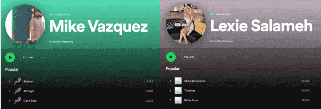 Les profils Spotify vérifiés pour les stars de MTV 