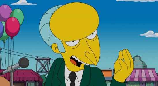Mr. Burns rubbing fingers together in The Simpsons