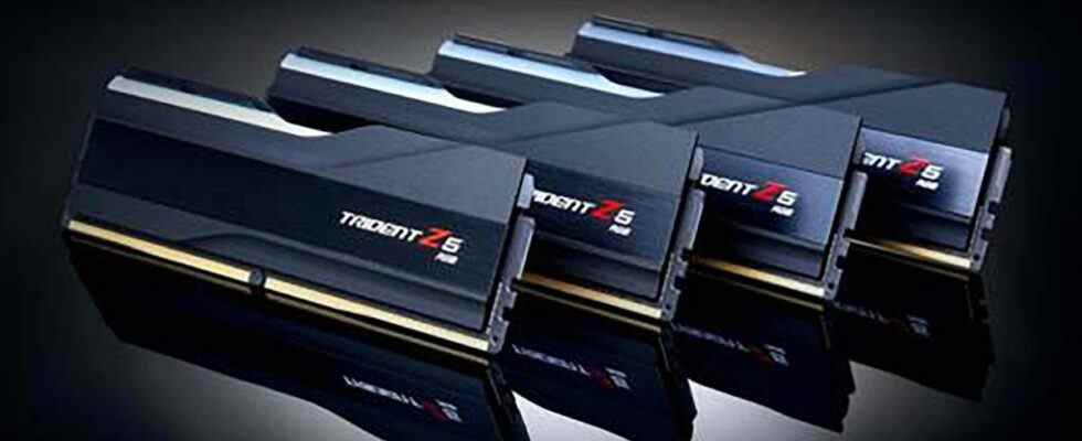 Four sticks of G.Skill Trident Z DDR5 RAM