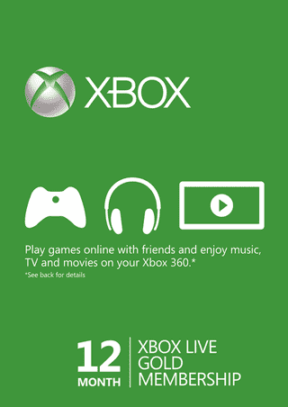 Abonnement Xbox Live Gold de 12 mois (Xbox One/360)