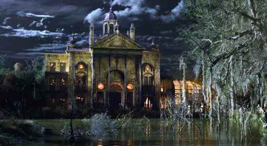 Haunted Mansion Footage Description: Des fantômes grimaçants sinistres sortent pour socialiser [D23]