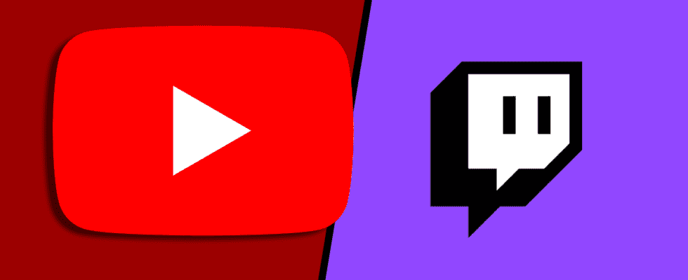 YouTube and Twitch Logos side by side