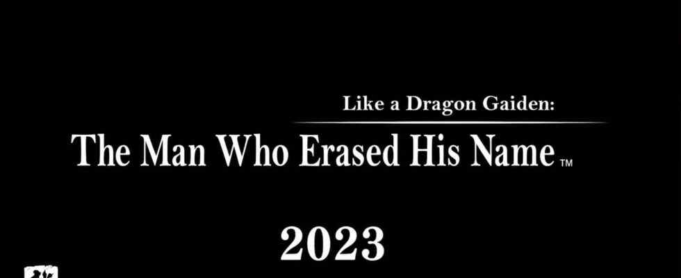 Like a Dragon Gaiden : L'homme qui a effacé son nom est un jeu d'action Kiryu pour 2023