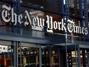 Le bâtiment du New York Times à Manhattan, New York.
