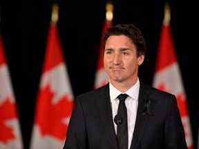 Le premier ministre Justin Trudeau après une retraite du cabinet à Vancouver, en Colombie-Britannique