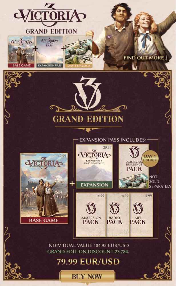 Visuel Victoria 3 Grand Edition de Steam
