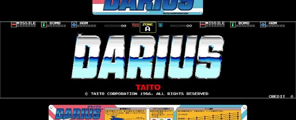 Darius est le jeu Arcade Archives de cette semaine sur Switch