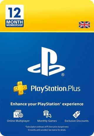 Abonnement de 12 mois à PlayStation Plus (Royaume-Uni)