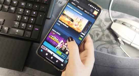 Steam mobile app on a Oneplus android mobile device.