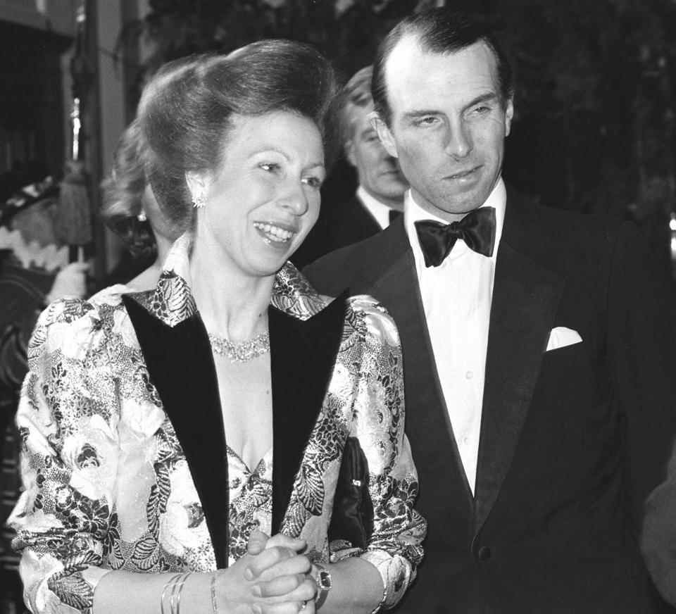 La princesse royale et le capitaine Mark Phillips au Royal Opera House de Londres.  (Photo de PA Images via Getty Images)