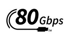 Logo USB 80 Gbit/s pour les ports