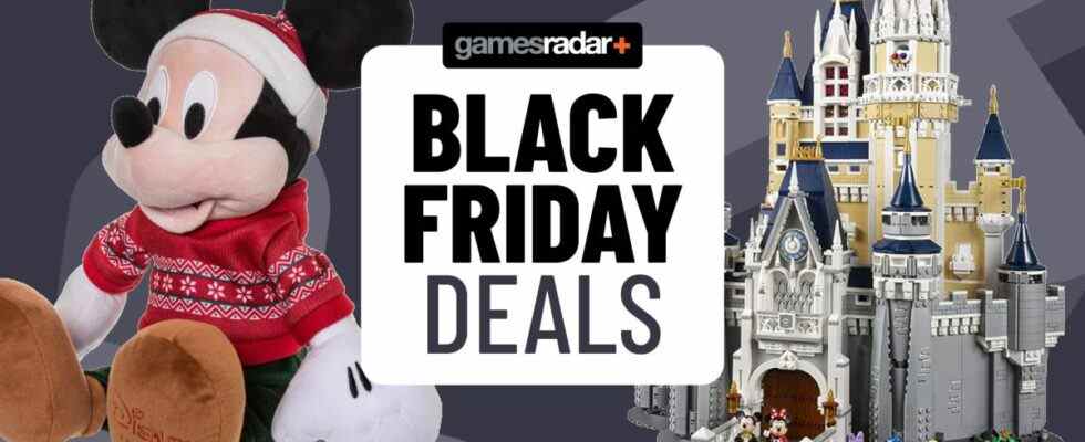 Black Friday Disney deals with Mickey Mouse Christmas plush and Lego Disney Castle