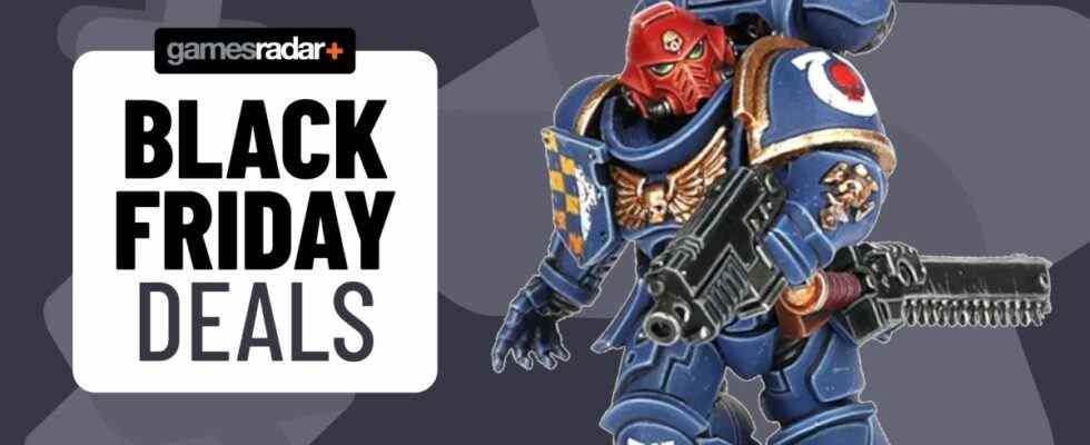 Black Friday Warhammer deals with an Ultramarine figure
