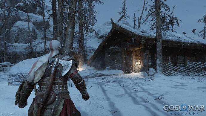 Aperçu de God of War - Kratos piétine vers sa maison enneigée