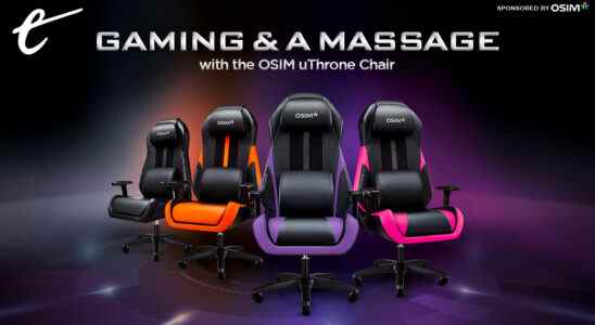 La chaise de jeu OSIM uThrone vous offre un massage pendant que vous jouez