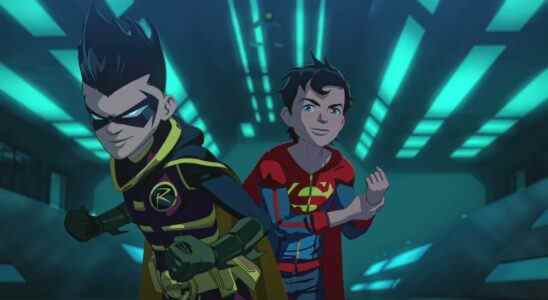 Damian Wayne Robin and Jon Kent Superboy in Batman and Superman: Battle of the Super Sons