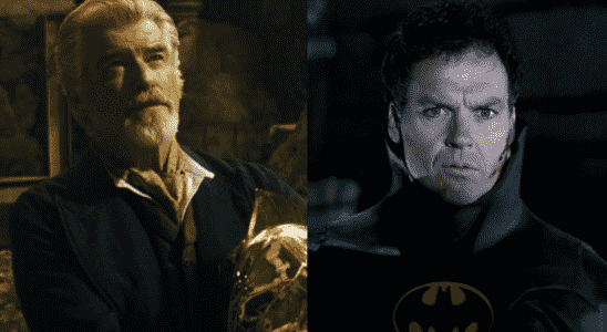 Pierce Brosnan in Black Adam and Michael Keaton in Batman Returns
