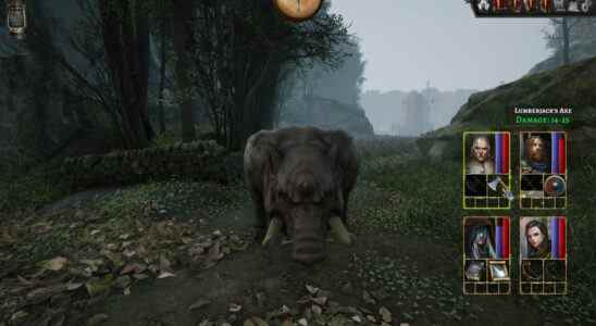 A boar-like creature with a horn