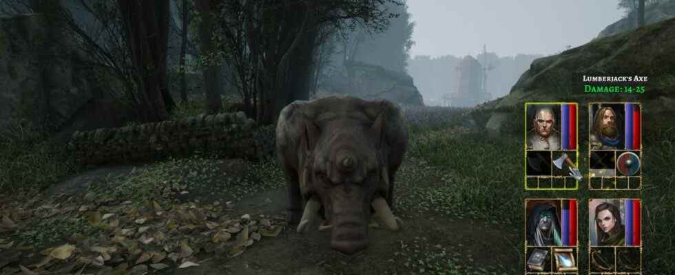 A boar-like creature with a horn