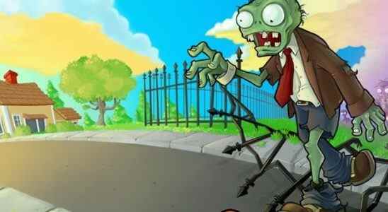 A zombie crosses a road
