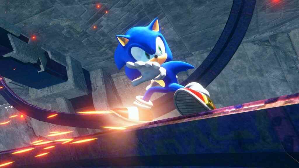 Sonic fonce à travers le monde ouvert dans Sonic Frontiers