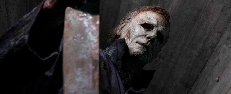 Halloween Ends Set Photo montre Michael Myers sans son masque