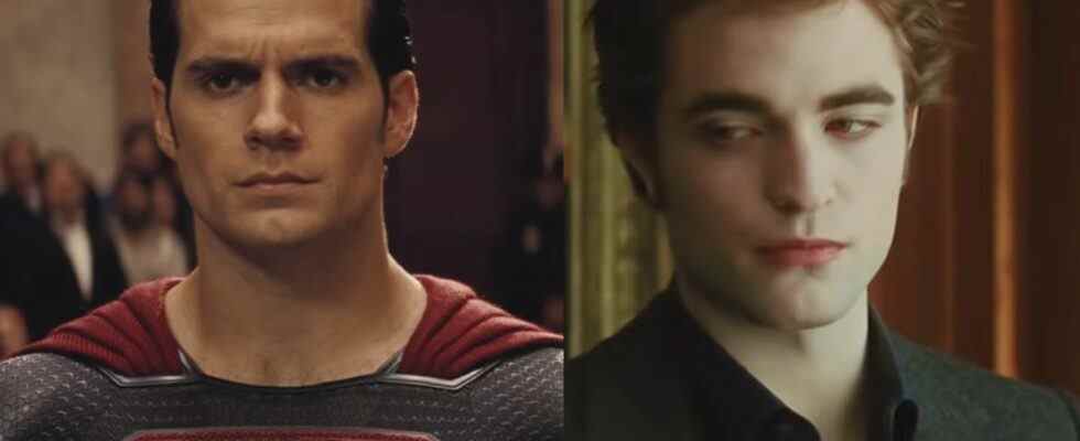 Henry Cavill as Superman in Batman V Superman, Pattinson as Edward Cullen