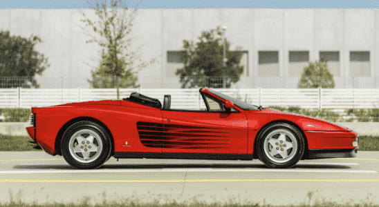 A 1990 Ferrari Testarossa Spider.