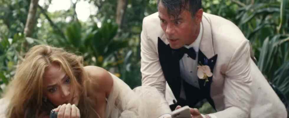 La bande-annonce de mariage Shotgun de Jennifer Lopez lance des grenades à main et une Jennifer Coolidge armée dans une comédie romantique classée R