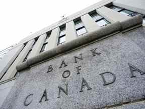 La Banque du Canada est présentée à Ottawa le mardi 12 juillet 2022. De nouvelles enquêtes de la Banque du Canada montrent que les consommateurs sont devenus plus pessimistes quant à l'inflation à court terme, tandis que les attentes des entreprises en matière d'inflation se sont atténuées.