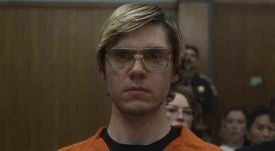 Evan Peters as Jeffery Dahmer in a prison uniform in Dahmer.