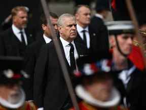 Le prince Andrew a participé aux funérailles nationales de la reine Elizabeth II le mois dernier.