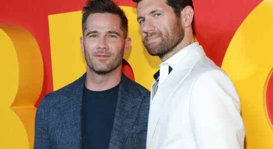 NEW YORK, NEW YORK - SEPTEMBER 20: Luke Macfarlane and Billy Eichner attend Universal Pictures's "Bros" New York premiere at AMC Lincoln Square Theater on September 20, 2022 in New York City. (Photo by Jason Mendez/WireImage)