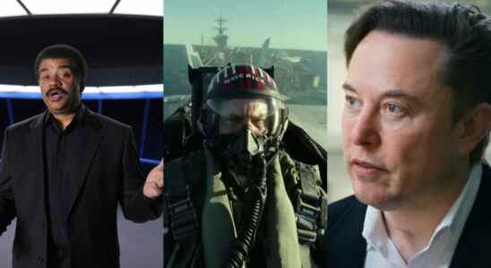 Neil Degrasse Tyson in Cosmos/Tom Cruise in Top Gun: Maverick/Elon Musk TED