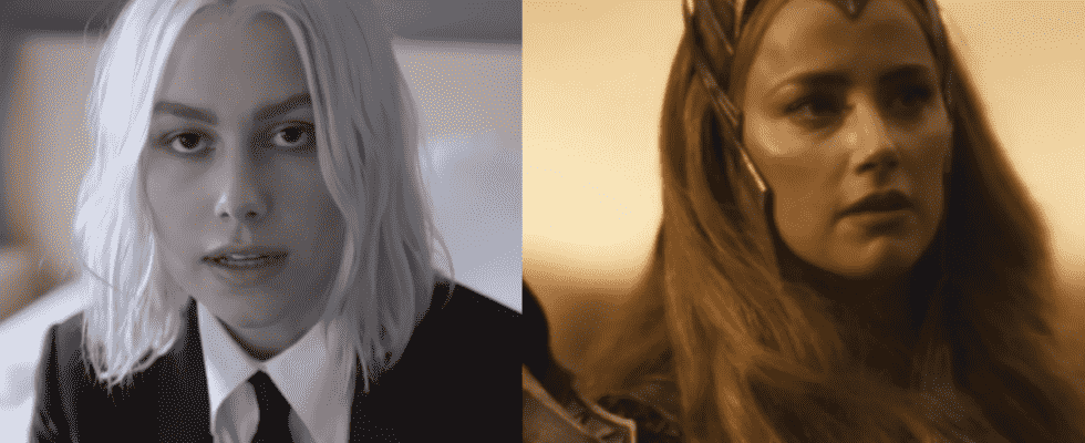 Phoebe Bridgers and Amber Heard side by side