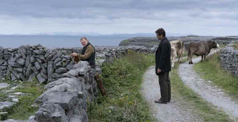 Brendan Gleeson and Colin Farrell in the film THE BANSHEES OF INISHERIN. Photo by Jonathan Hession. Courtesy of Searchlight Pictures. © 2022 20th Century Studios All Rights Reserved