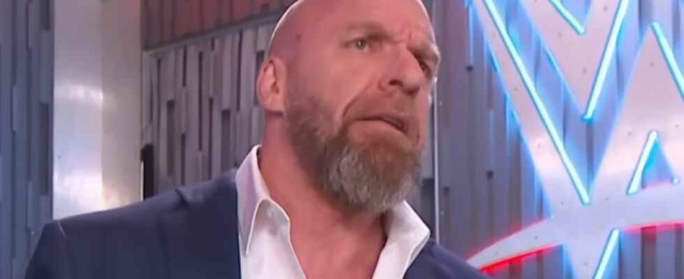 Triple H on Monday Night Raw in the WWE