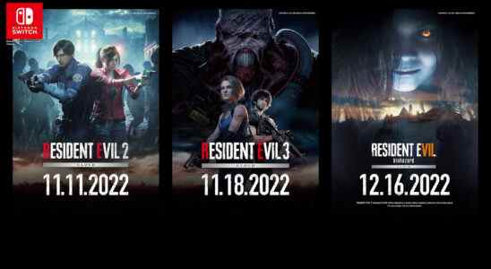 Resident Evil 2 Cloud sera lancé le 11 novembre, Resident Evil 3 Cloud le 18 novembre et Resident Evil 7 biohazard Cloud le 16 décembre