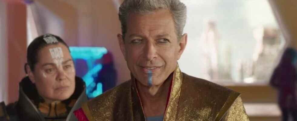 Jeff Goldblum as the Grandmaster in Thor: Ragnarok
