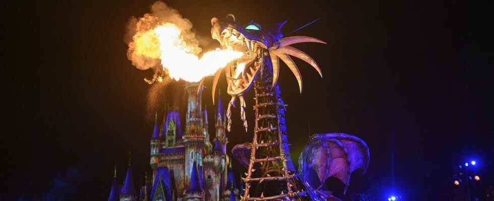 Maleficent Dragon parade float at Magic Kingdom