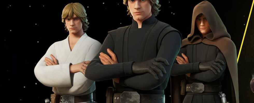 Le crossover de la semaine Skywalker de Fortnite amène Luke, Leia et Han au jeu