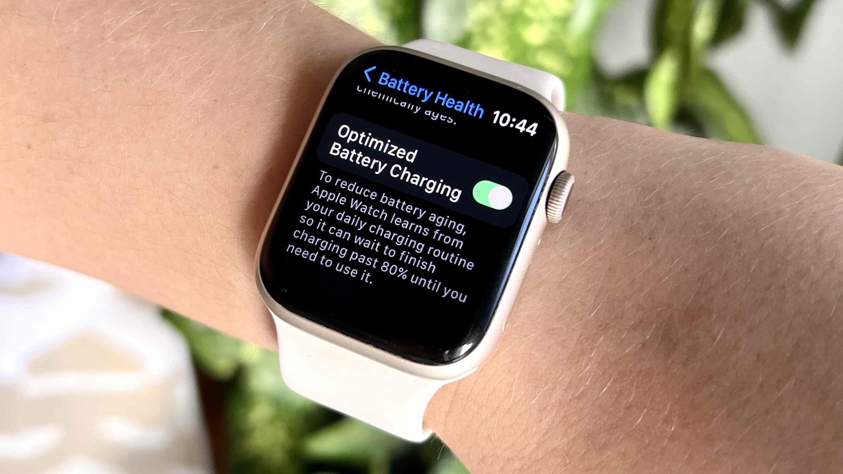 Charge optimisée Apple Watch