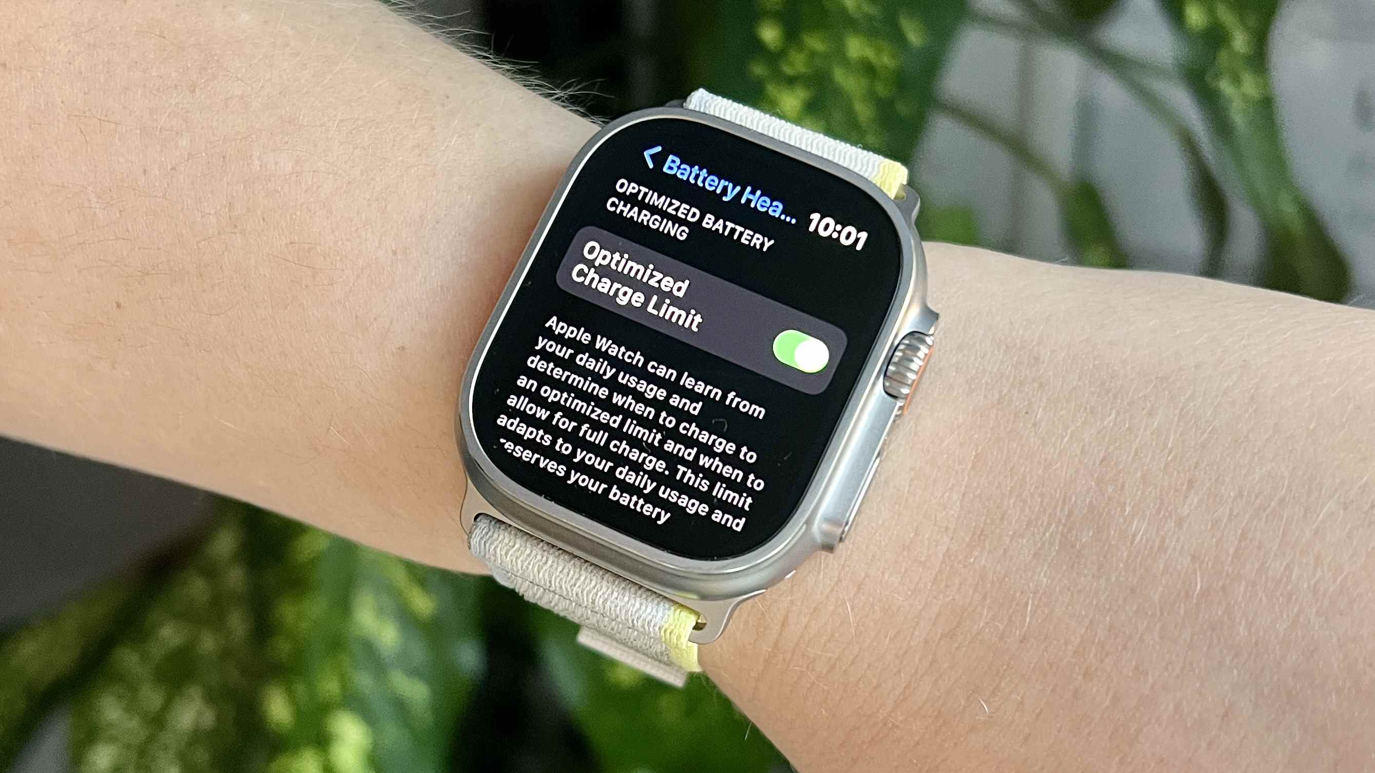 Limite de charge optimisée Apple Watch Ultra