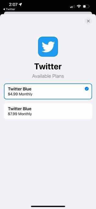 Twitter bleu avec vérification