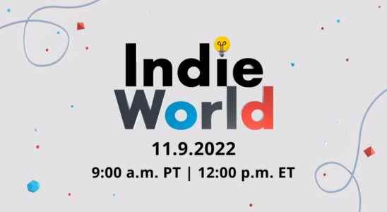 Indie World Showcase novembre 2022 diffusion en direct