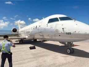L'avion de Pivot Airlines se trouve à l'aéroport de la République dominicaine après la découverte de 210 kilogrammes de cocaïne à bord.