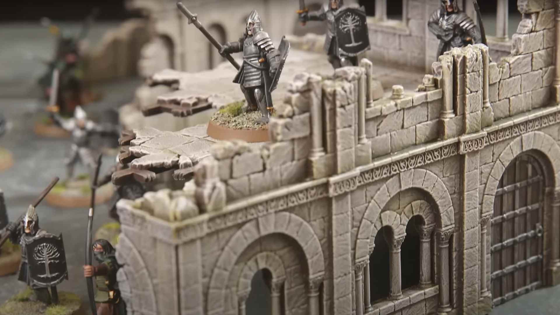 Le Seigneur des Anneaux Bataille d'Osgiliath ruines closeup
