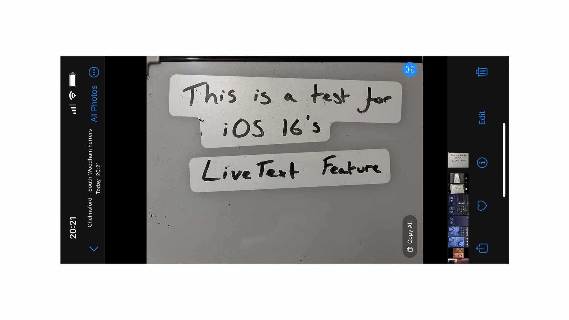 Texte en direct iOS 16