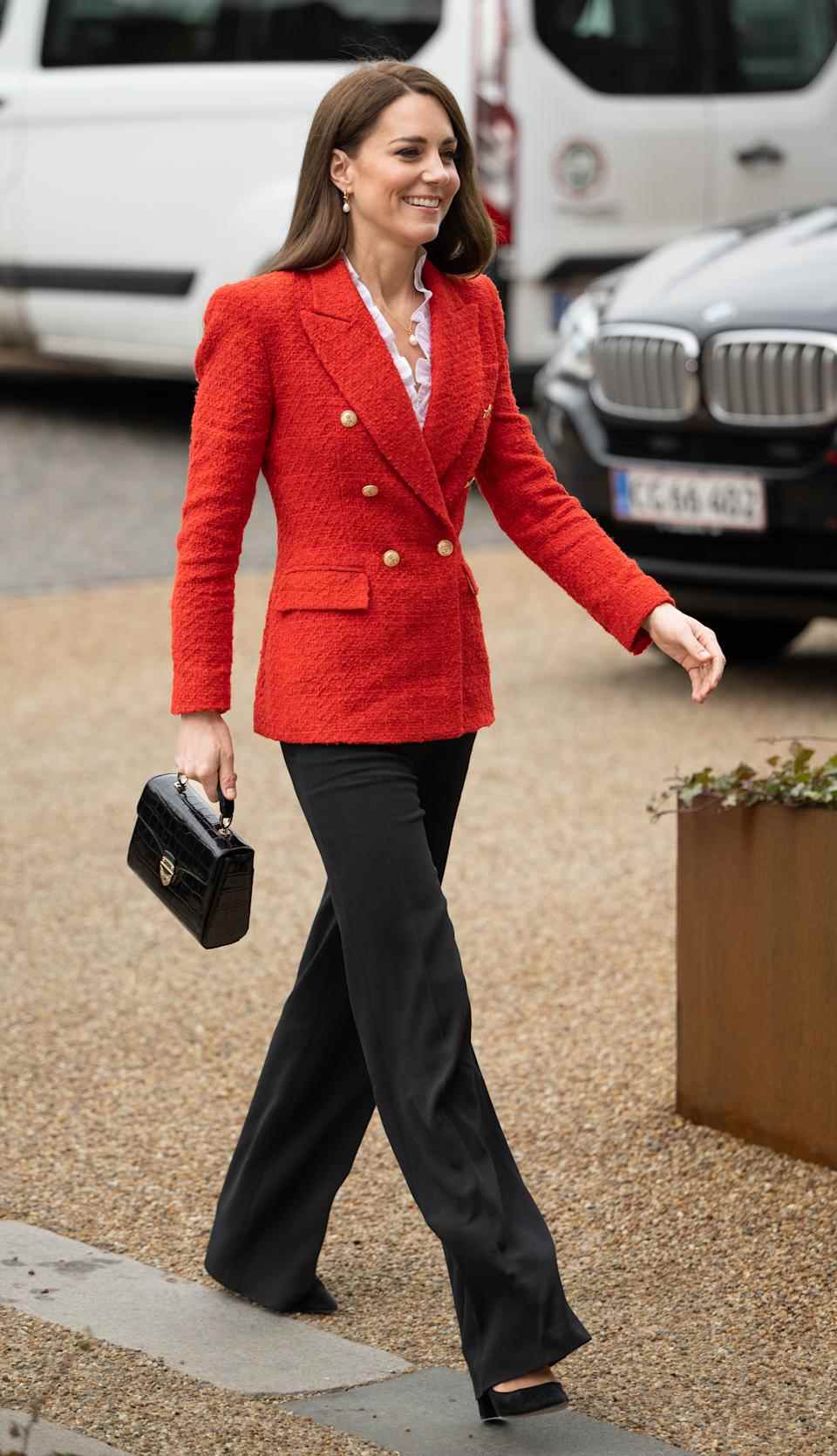 Kate, princesse de Galles, visite le Copenhagen Infant Mental Health Project le 22 février 2022 à Copenhague, au Danemark.