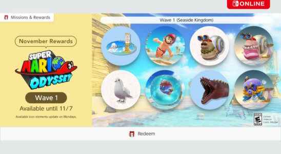 Nintendo Switch Online obtient à nouveau les icônes de Super Mario Odyssey